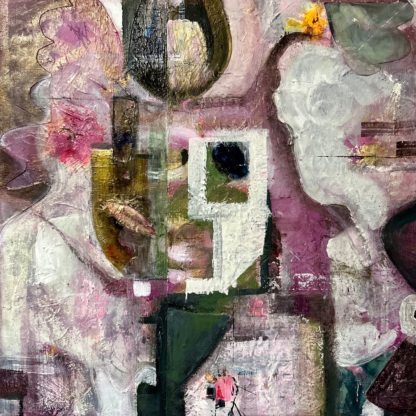 Maleri Yoga 55x55 cm 5 cm dyp Orginal